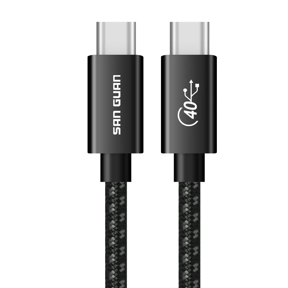Нейлоновый Плетеный Новый продукт USB4 Type C кабель Поддержка HD 8K @ 60Hz Gen3 USB C кабель PD 100W 5A Быстрая зарядка для Macbook