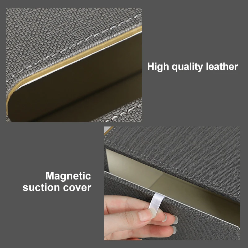 MAVOBO Luxury PU Leather Tissue Box Custom Logo for Hotel Home Decoration Leather Napkin Holder Tissue Box Holder