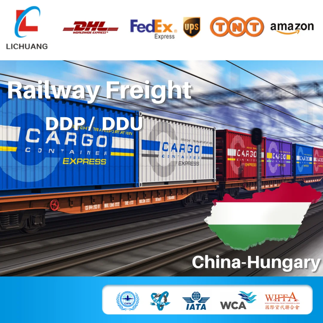 Cheapest Rate Railway China to Hungary Train Freight Forwarder Door to door Shipping Cargo Service DDP DDU in Time