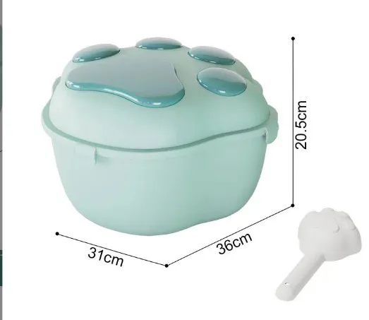 New Design Airtight Dog cat Food Storage Container Pet Paws Airtight Food Storage Containers