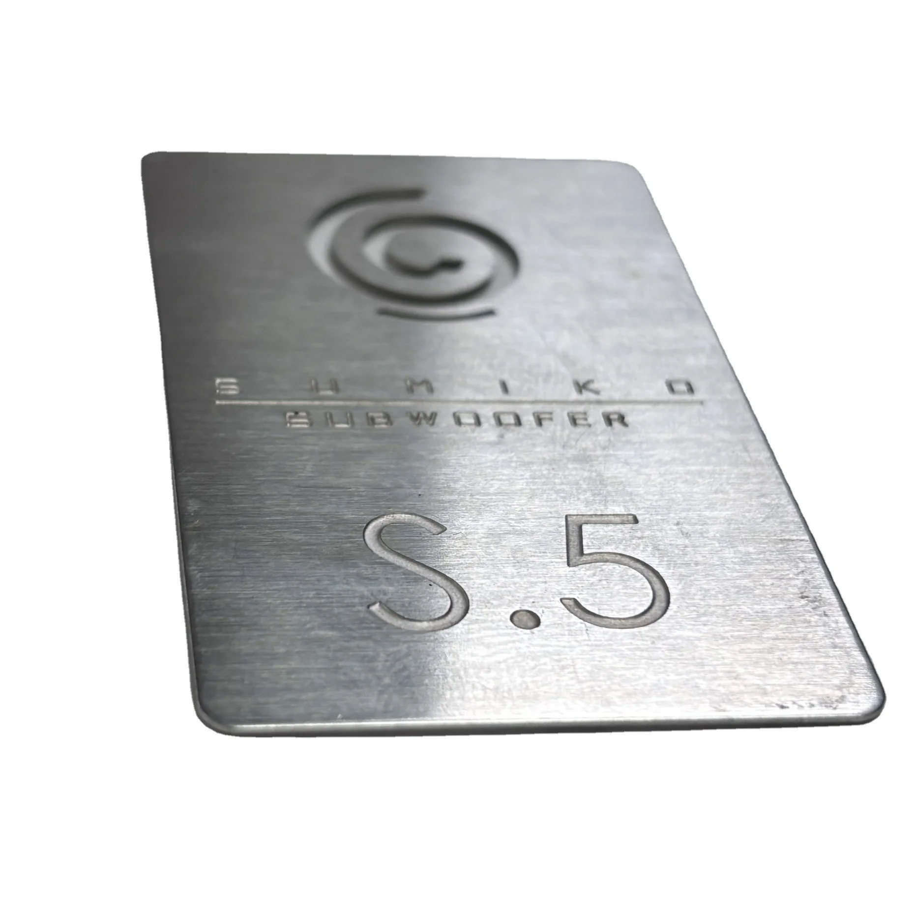 China Custom Self-adhesive Stainless Steel Sticker Private Etching Metallic Label Nameplate