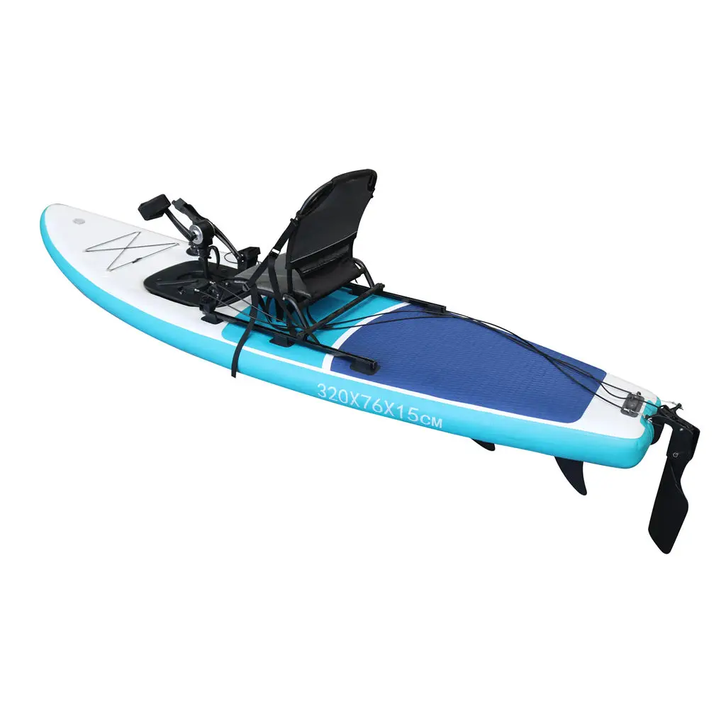 Vicking 3.2m Single Person Foldable Foot Pedal Fin Drive Kayak/Canoe SUP Rowing Boat Inflatable Fishing Kayak