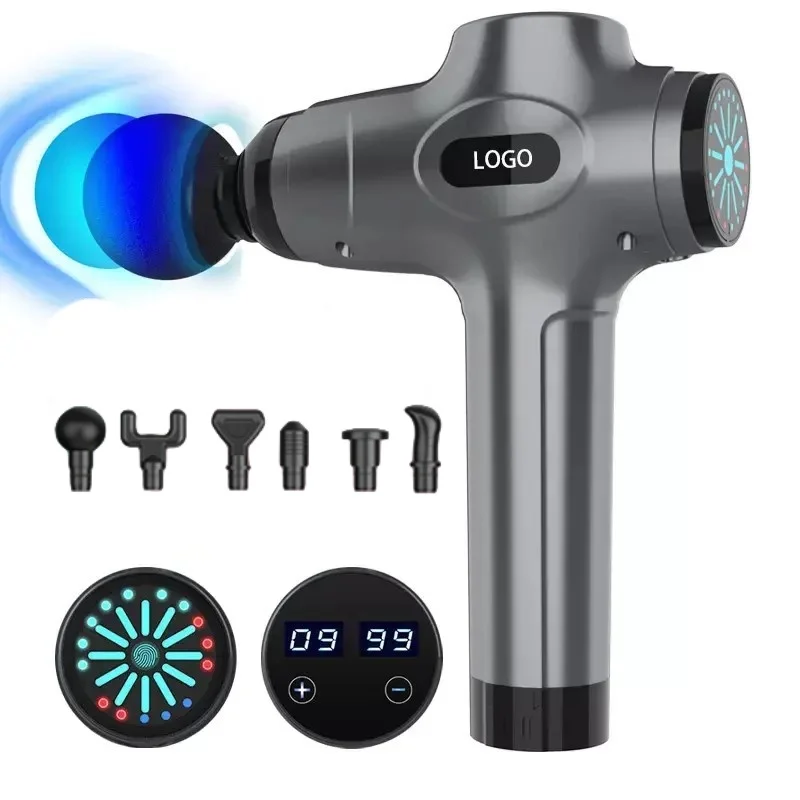 2024 Professional 30 Speed Fascia Portable Deep Tissue Percussion Muscle Massage Gun With Lcd Screen
