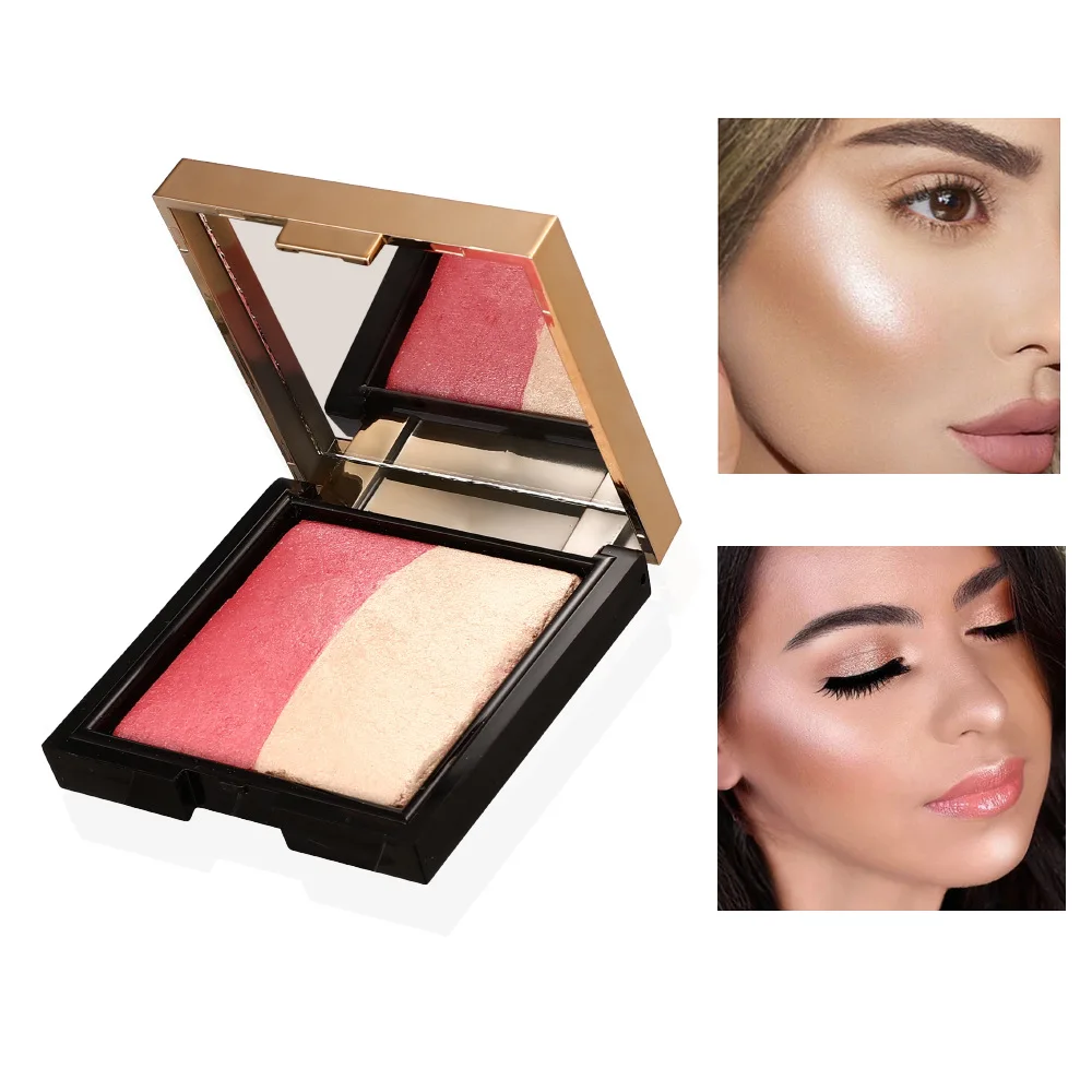 Akiaco Professional OEM Factory Of High Quality Beauty Makeup Custom Cosmetics Blush And Highlighter Palette Cream Blush