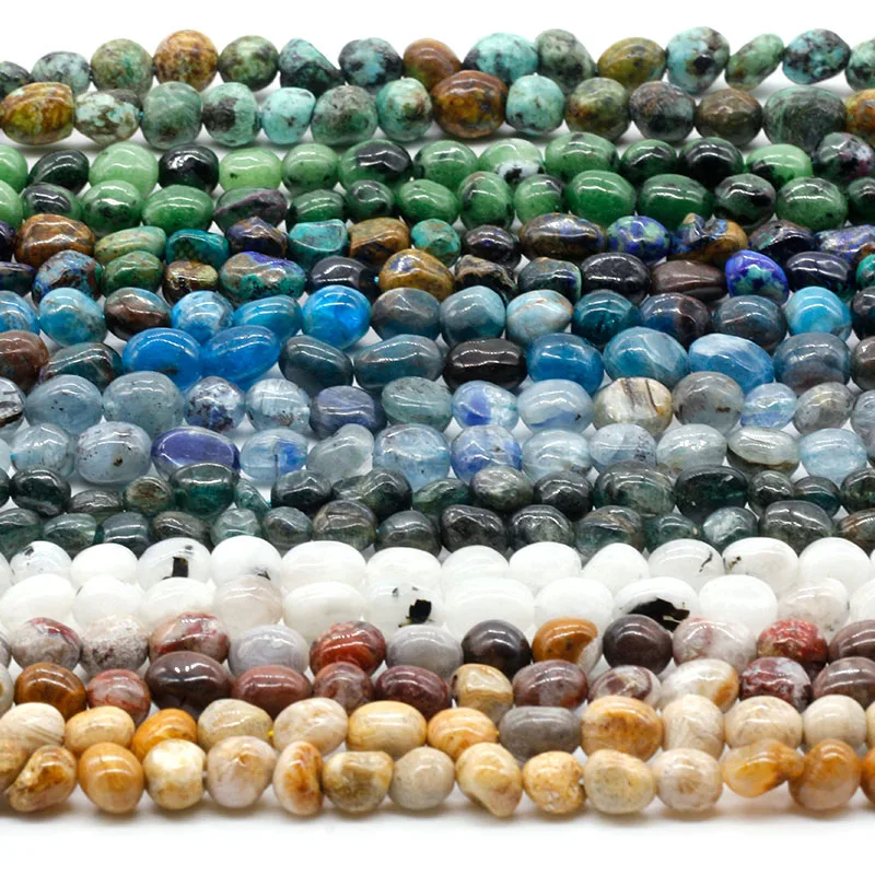 Tumbled stone nuggets beads wholesale 6*8mm irregular natural gemstone chip beads