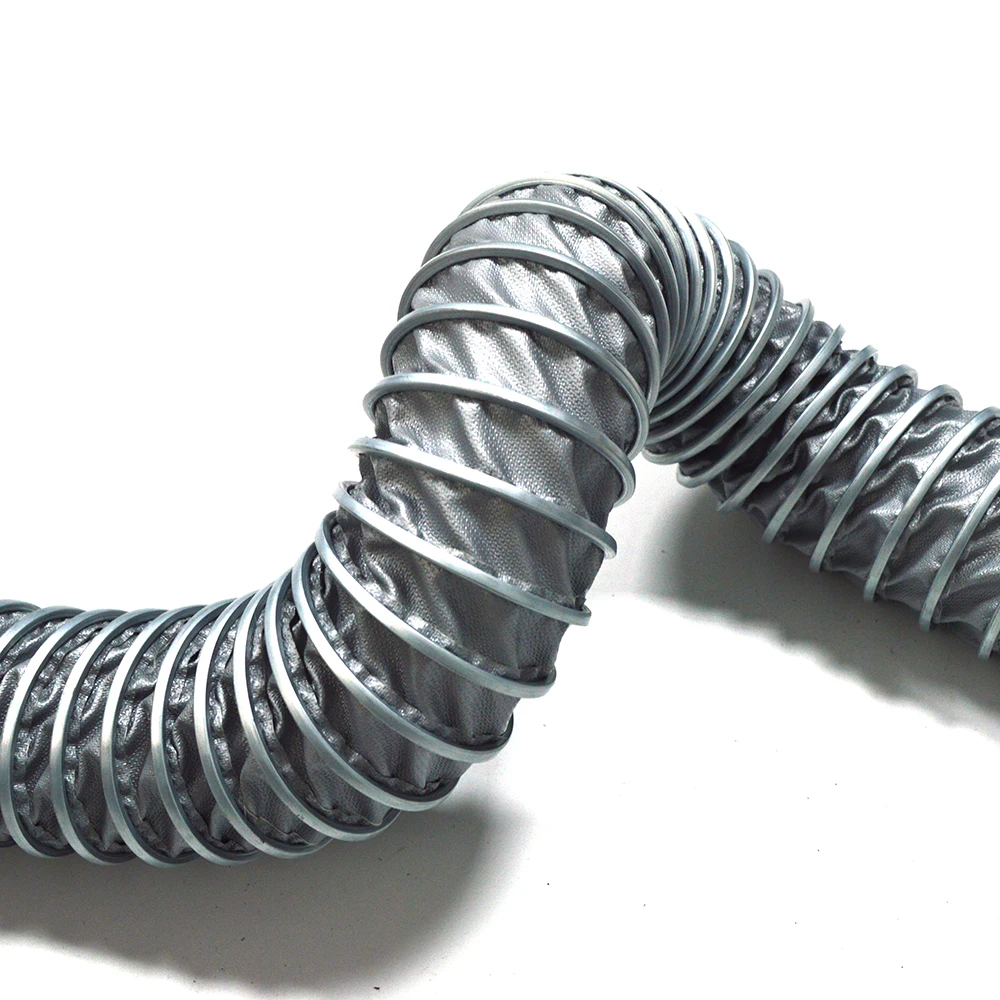 Flame Retardant Lightweight Heat Resistant Vapor Smoke Hot Air Suction Clamped High Temperature Air Duct