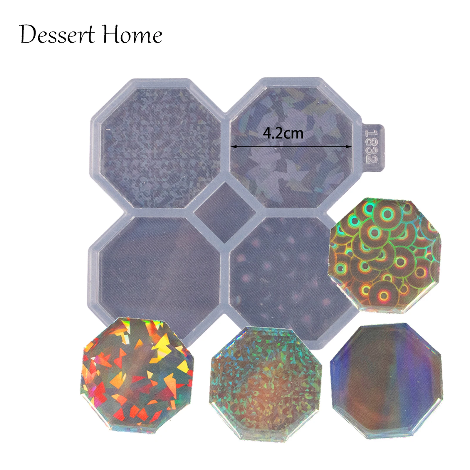 DY0451 Hologram Circle 0.75in/1.5in/1.75in  Square/Hexagon/Irregula Jewelry Epoxy Mould Round Resin Silicone Mold Badge Reel