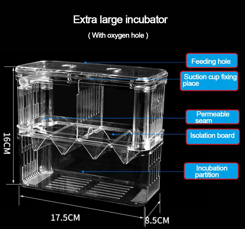 
Small fish breeding box aquarium non-acrylic isolation box spawning hatching spawning house box small fish guppy hatching 