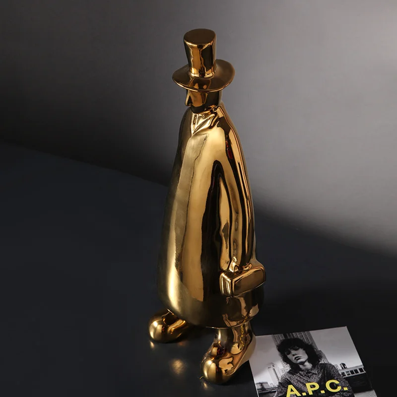 Metal Hat Man Gilded Handicraft Ornaments