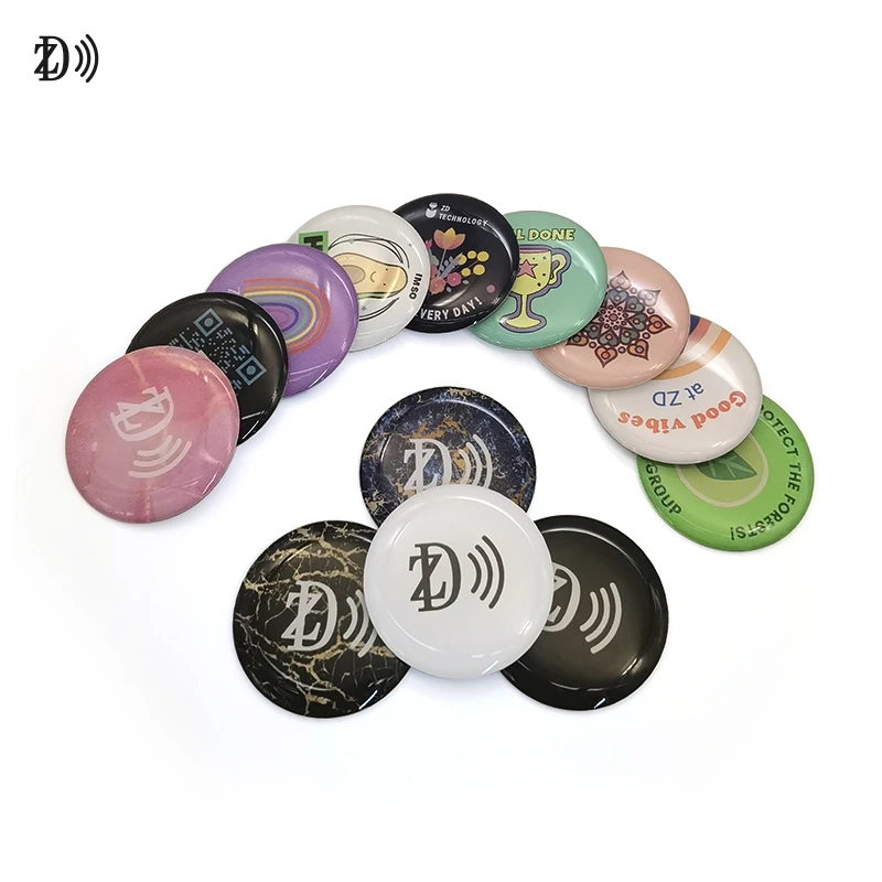 13.56Mhz Anti metal NFC sticker custom packaging available 144 byte NTAG 213 Epoxy NFC Tag