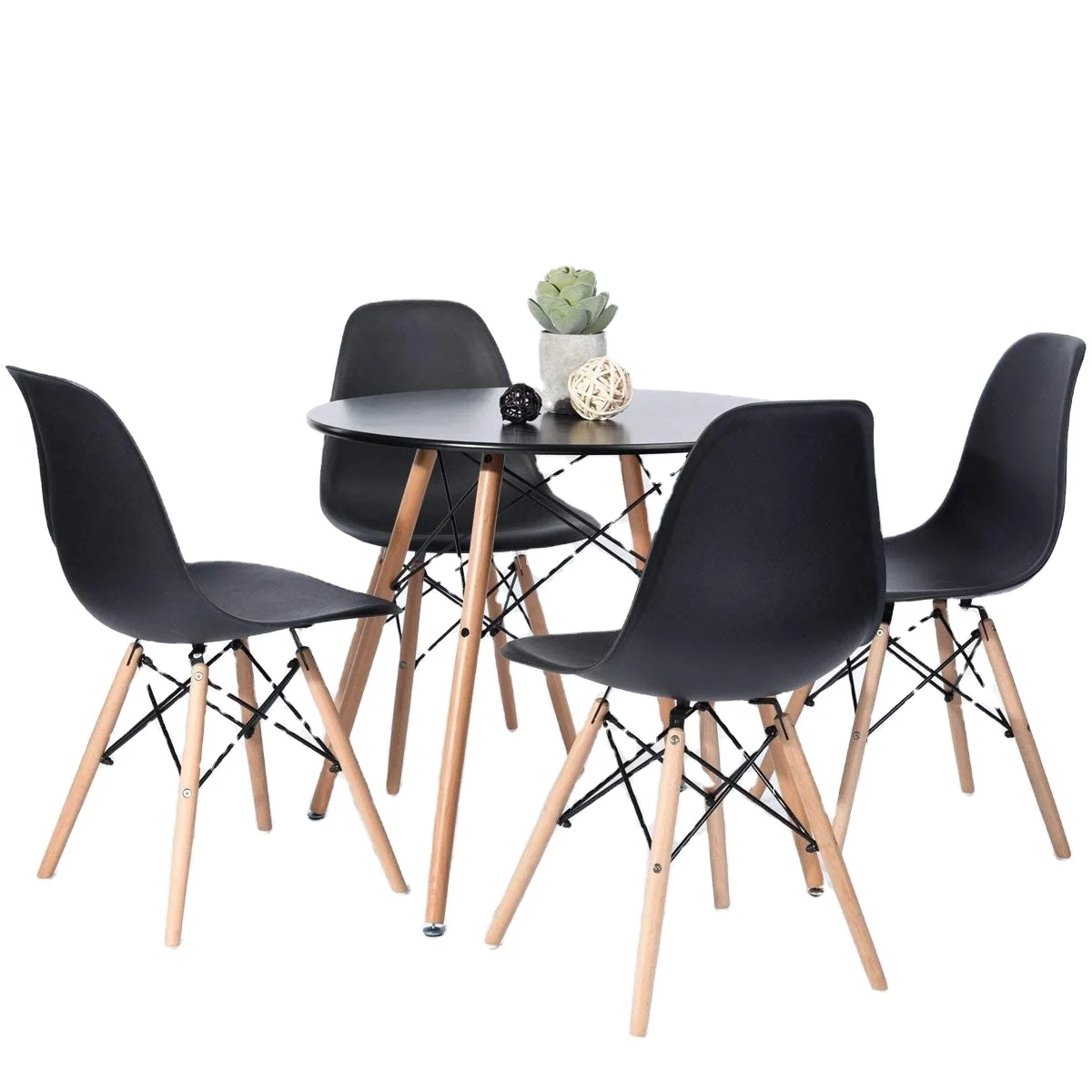 Кухонный обеденный стол Combohome, круглый журнальный столик, черная коллекция, современный деревянный чайный столик для отдыха, офисный стол-тумба для конференций