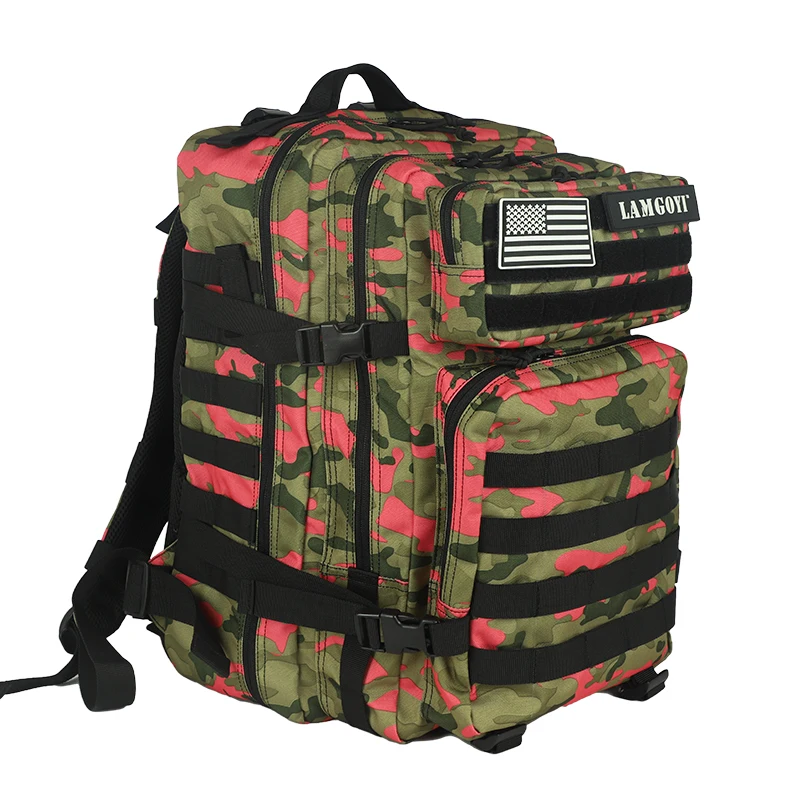 Wholesale Custom Logo Waterproof Fashion Popular Fitness Outdoor Sports 900D Oxford Rose Camo Tactical Backpack