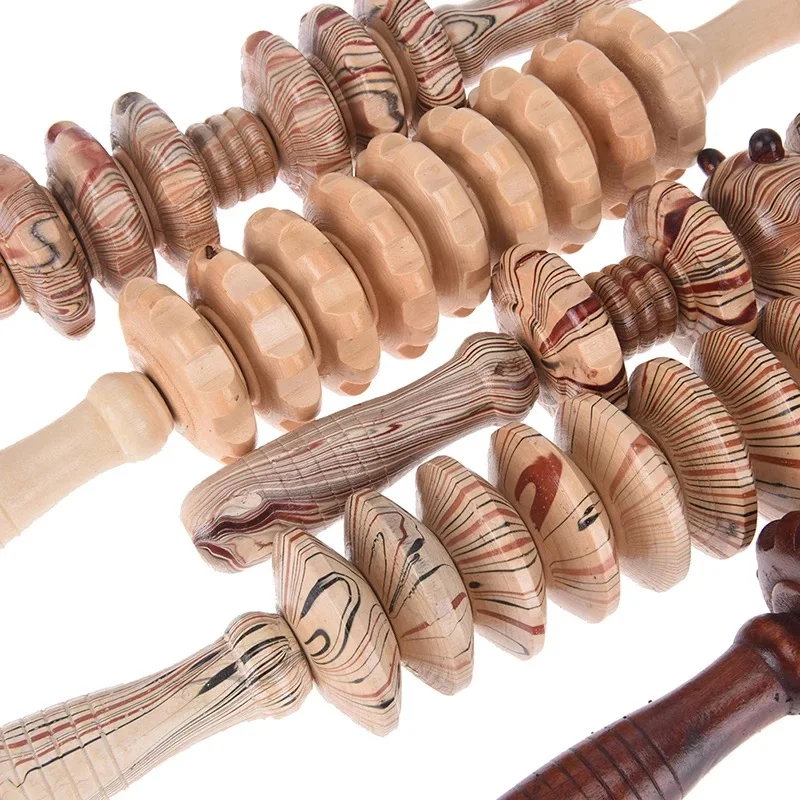 Acupuncture Wood Body Massage Stick Health Care Muscle Relaxation For Arm Foot Anti Cellulite