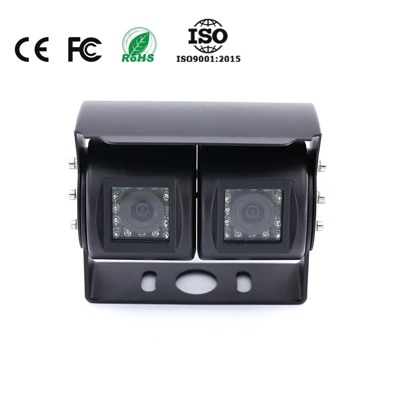 dual len ahd two 2 in 1 2in1Adjustable Angle wide 170 reverse backup car camera for heavy duty cargo truck vans trailer vehicle