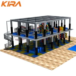 Kids adventure play equipment indoor playground park Commercial Used Obstacle Course Ninja Warrior