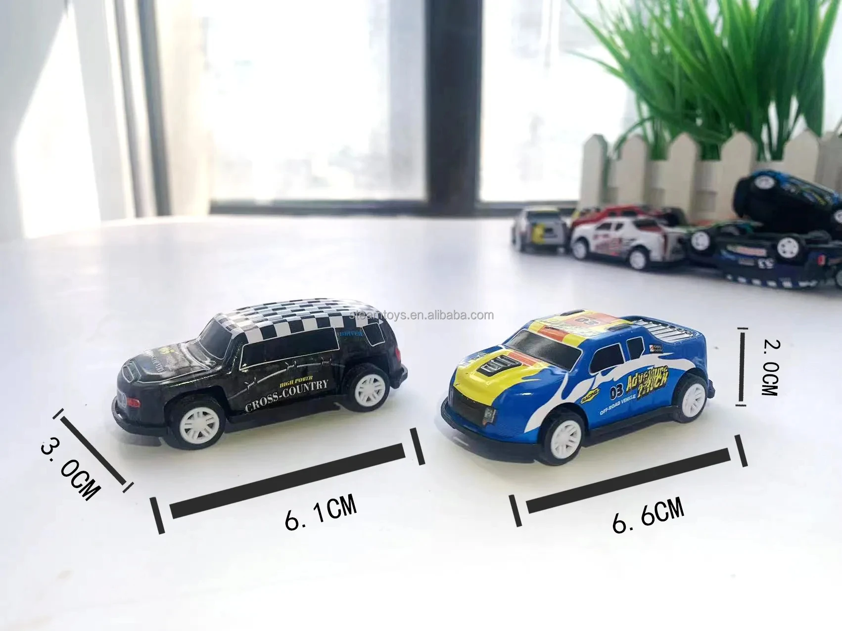 6 Pack Alloy Mini Car Model 1/64 Diecast Vehicles Toys Simulation Pull Back Cross Country SUV Car Truck for Kids Gift Car Toys