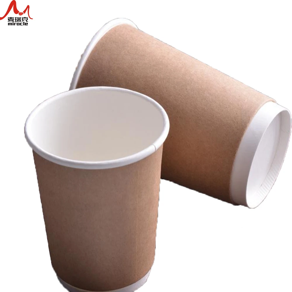 Hot Coffee Black Disposable Double Wall Custom Logo Packaging Paper Cup