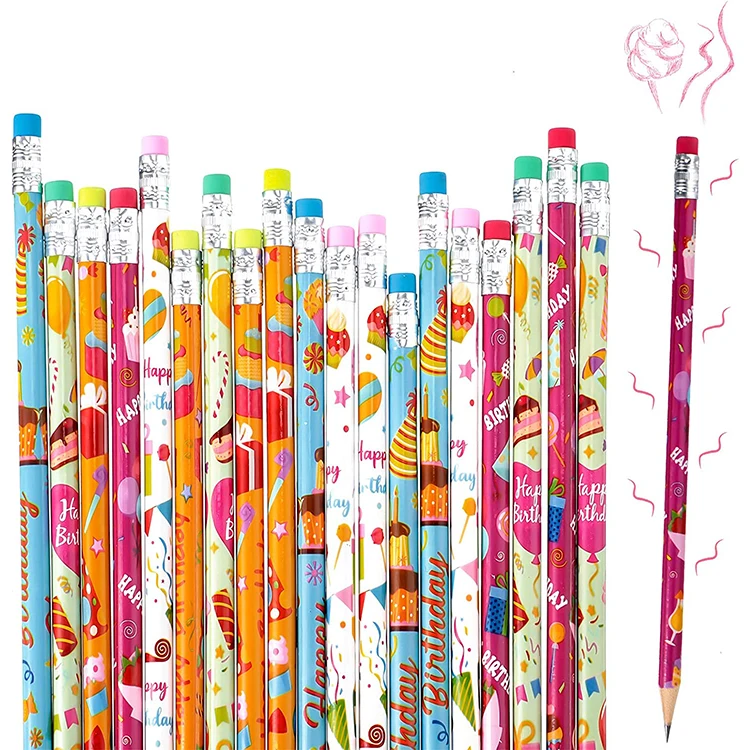 free samples promotion beautiful round wooden pencil with sweet scent hb colorful matita with eraser for gifts