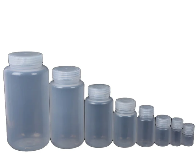 White  Transparent Reagent Bottle Empty HDPE Pill Container Bottle Reagent Bottle