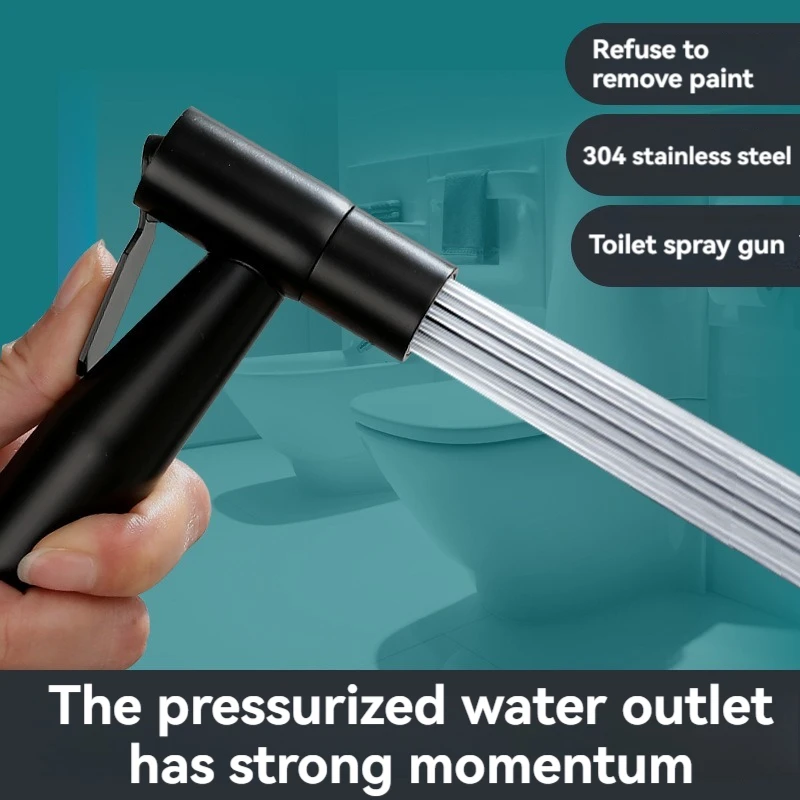 Hot Style Portable Wall Hung Handheld 304 Stainless Steel Bidet Sprayer Set for Toilet