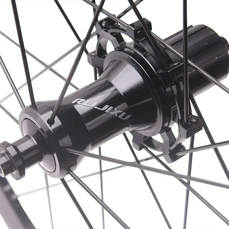 RUJIXU 6 pawls 40mm 700c Road Bike Rim Brake Wheelset Ultralight 80mm large flange hub