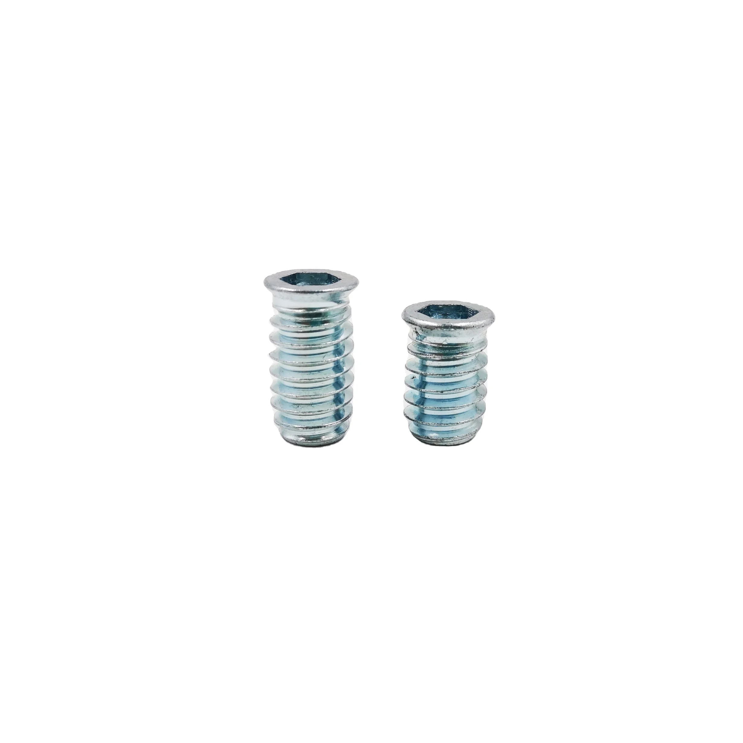Furniture screw-in nut threaded insert nut for wood Carbon steel galvanized furniture wood insert nuts