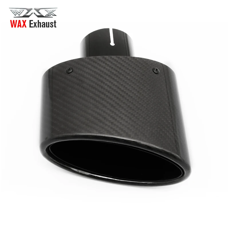 In Stock Gloss Black Carbon Fiber Exhaust Pipe Muffler Tip for Universal Car AUDI Q3 Q5 Q7 Q8 RS3 RS4 RS5 RS6 RS7 A3 A4 A5 A6 A7