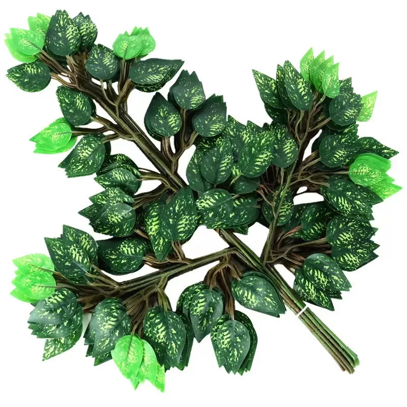 Hot sale Simulation artificial mango leaves branches simulation green plant garden project greening landscape tree decoration