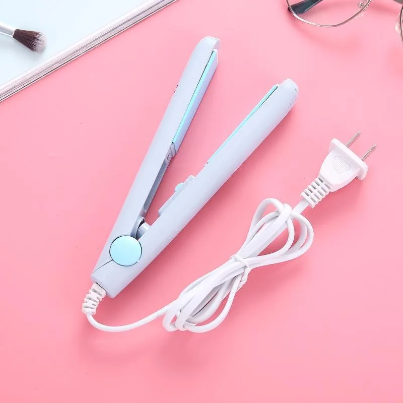 Wholesale 2 in 1 Mini Portable Ceramic Hair Curler for Women Professional Flat Iron Hair Straightener