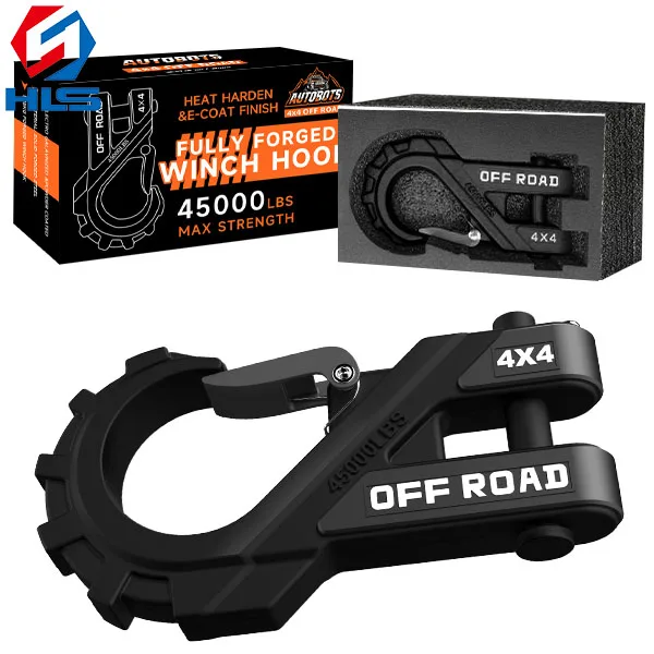 Heavy Duty Drop Forged Towing Winch Hook Clevis Slip Hook for Synthetic Rope Winch Cable ATV UTV