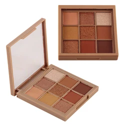 Wholesale Shimmer Shiny Makeup Eyeshadow Palette Vegan 9 Colors Glitter High Pigmented Eye Shadow Private Label