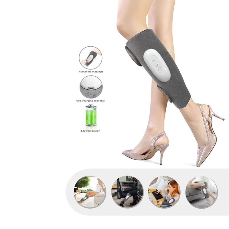 Portable Wireless Health Electric Shiatsu Calf Muscle Vacuum Airbag Massage Device For Circulation And Pain Relief