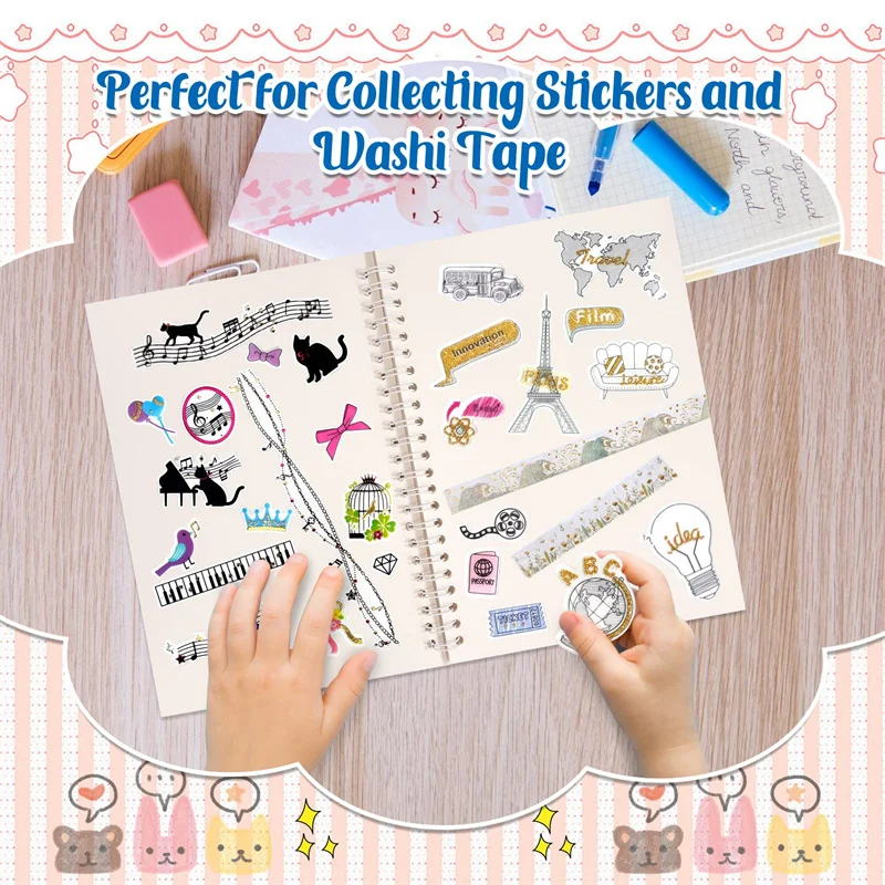 Custom Sticker Book Album Reusable Sticker Collecting book hard cover