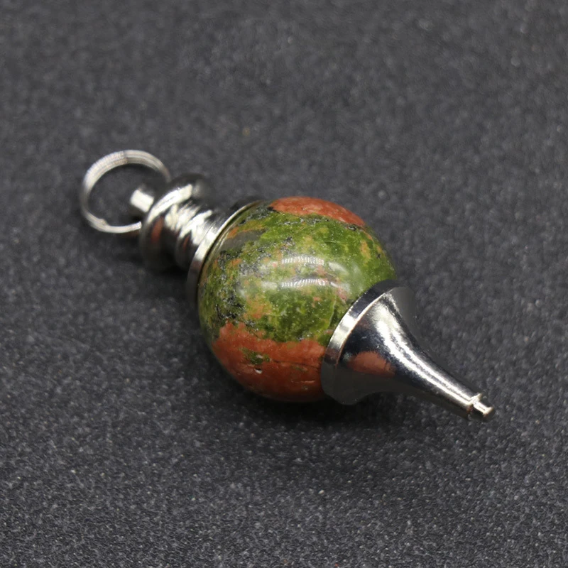 HY Best Design Reiki Healing Gemstone Necklace Jewellery colorful Gemstone Crystal Quartz Ball Pendulums for fengshui
