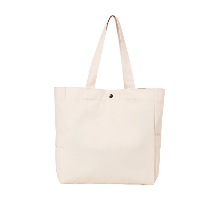 Wholesale high quality plain organic reusable fashionable custom design print cotton canvas tote bag shopping bag with logo