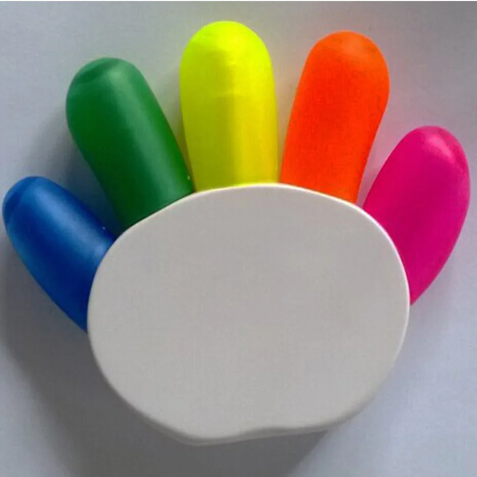 New design 5 in 1 mini highlighter marker pen set