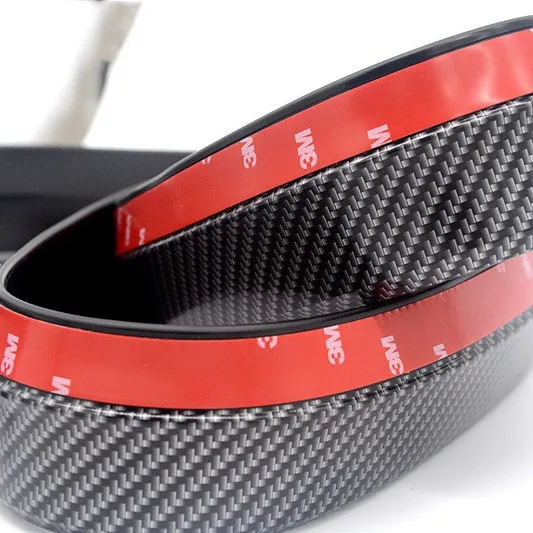 2.5m Red Black Samurai Bumper Lip Universal Rubber Skirt Front Bumper car bumper strip