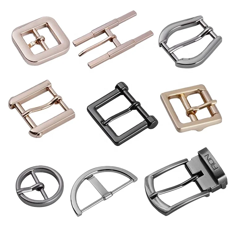 Factory wholesale handbags classic style gold color metal pin buckles custom brass belt clasps for sandal shoe coat woman bags