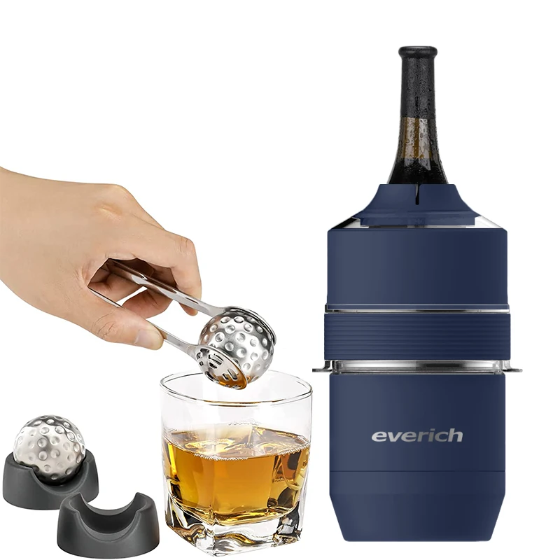 Wine Bottle Chiller- Portable Champagne Insulator- Stainless Steel Wine Cooler Sleeve Hot selling in everich wine chiller