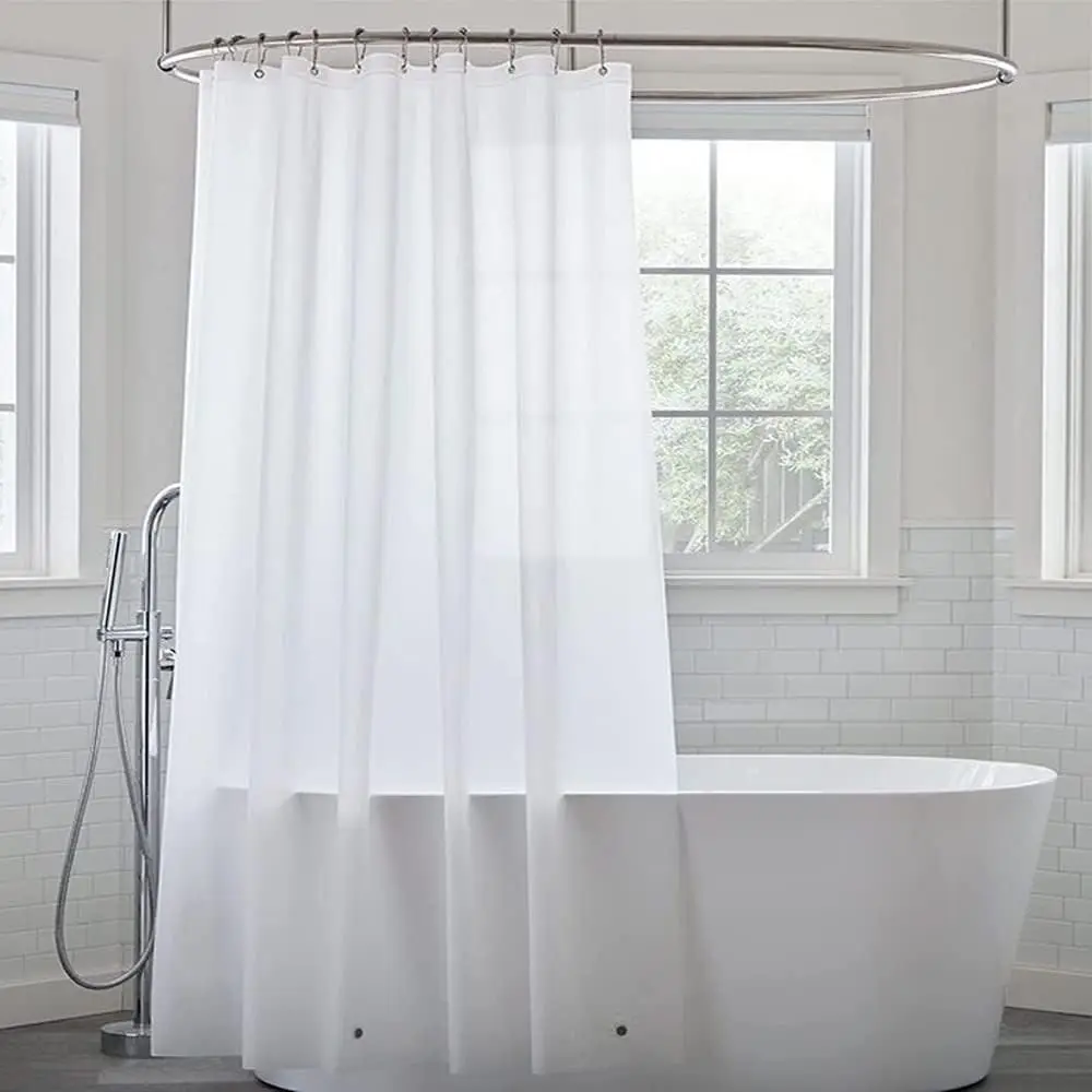 Cheap Folding 5 Gauge Plastic Thick Shower Curtain Liner PEVA Clear Shower Curtain for Bathroom