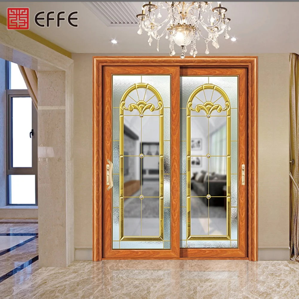 
villa luxury western integrated aluminum frames waterproof wood grain door price in india 