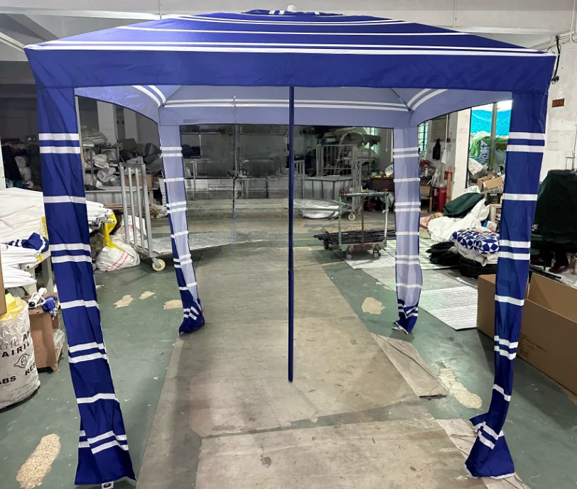 High Quality Custom Printing 4 Legs Outdoor Portable Beach Tents Canopy Portable Aluminum Beach Sunshade Tent For Camping Travel