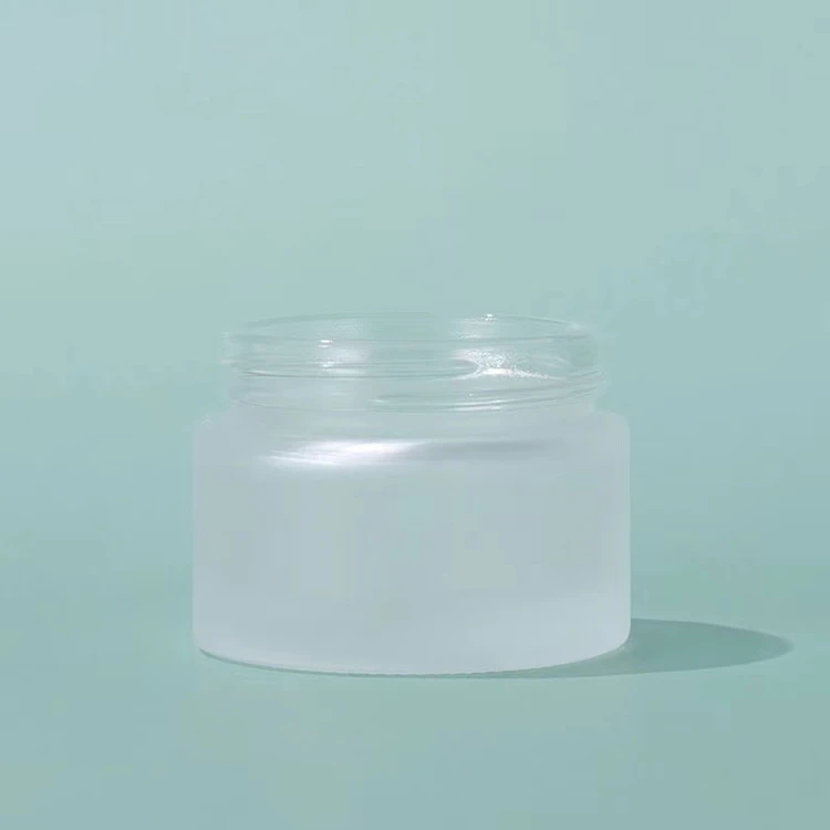 cosmetic glass packaging 5g 10g 15g 30g 50g 100g 100ml clear frosted jar with lid