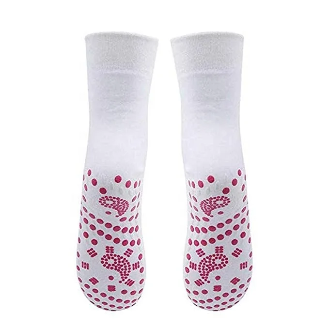 Newly designed sports anion thermal massage foot self-heating socks
