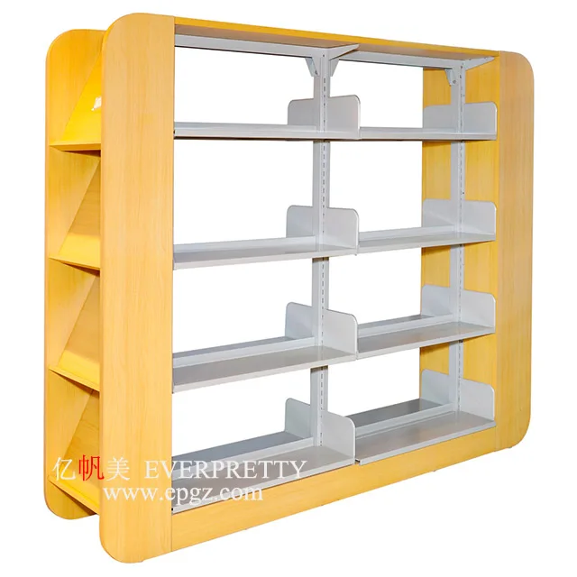 Cheap Price Library Furniture 5 Tier Steel Bookcase Metal Bookshelf