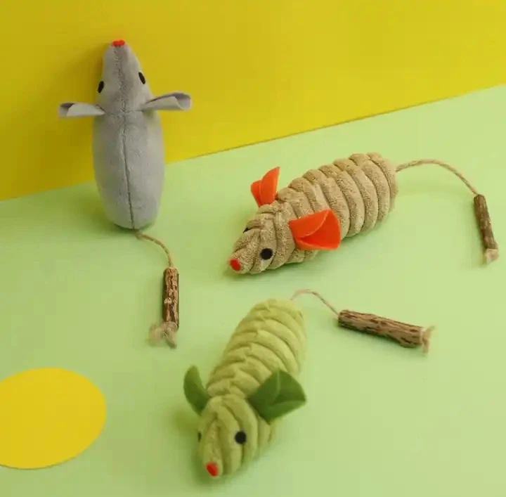 Wholesale  Small Plush Mouse Pet Cat Toys For Clean