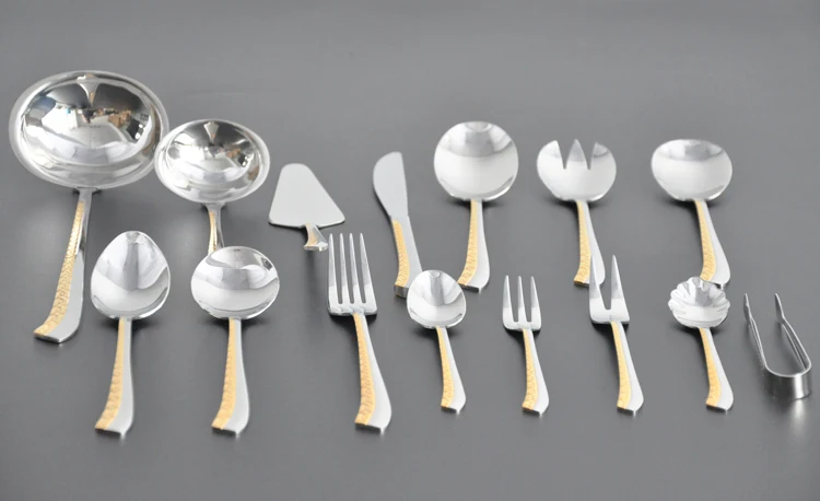 72/84Pcs stainless steel cutlery set gold flatware spoons forks and knife for family wedding parties