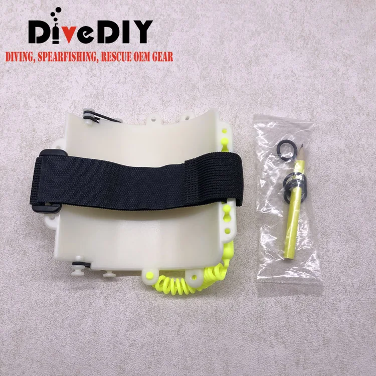 scuba dive equipment diving write slate with arm holder and pen tieed underwater recording equipment