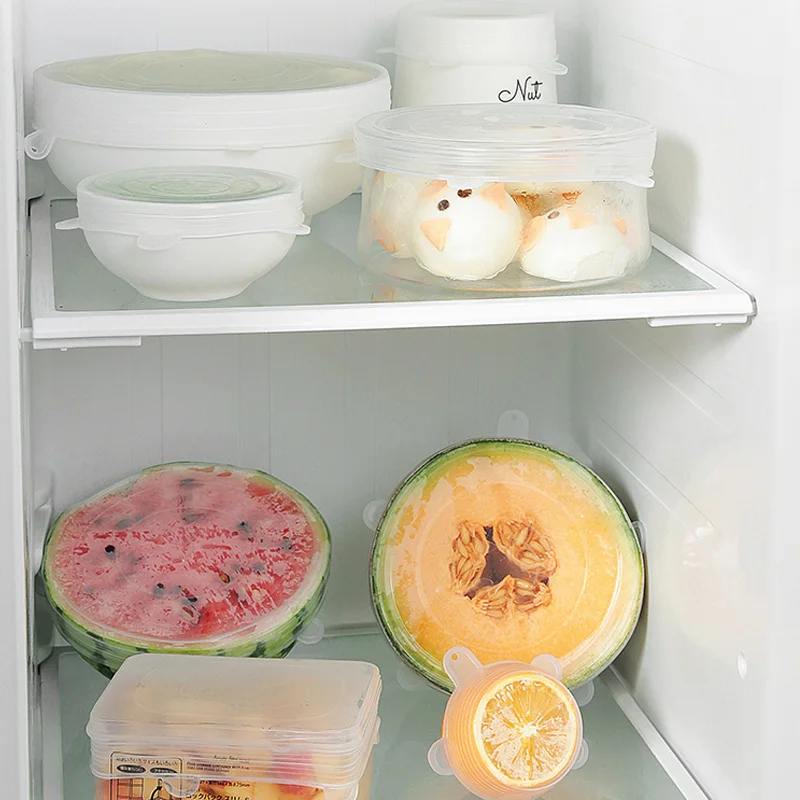 Силиконовая пищевая растягивающаяся пленка, силиконовая растягивающаяся крышка без бисфенола А, Прозрачная силиконовая растягивающаяся Крышка для фруктовой чаши