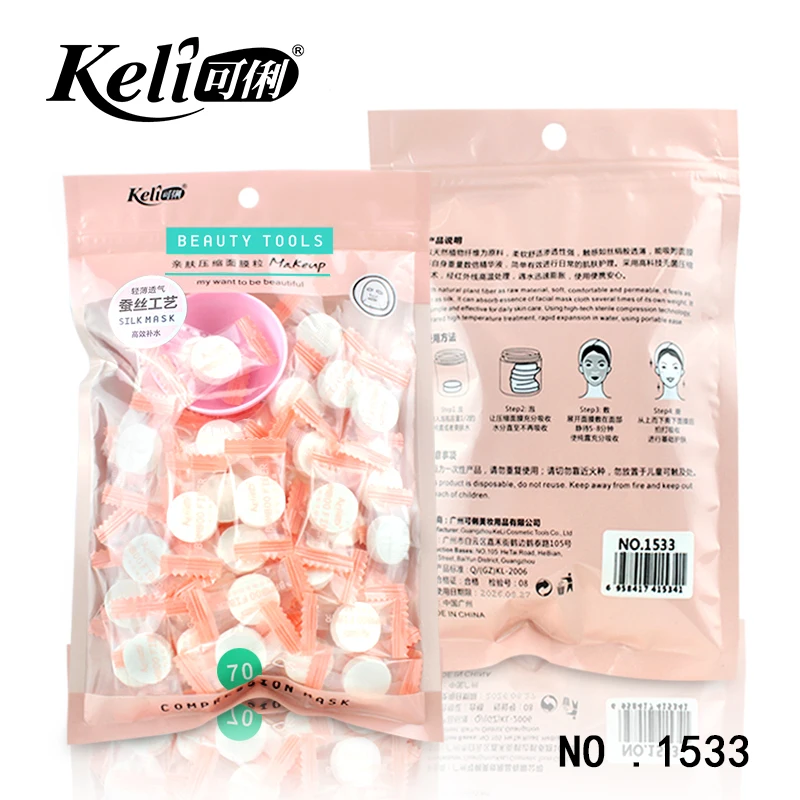 Top quality natural silk skin care beauty disposable diy mask spunlace non-woven face compressed mask